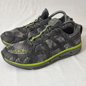 Huk Attack Men's Size 8.5 Gray Performance Fishing Angler Sneaker Athletic Shoes